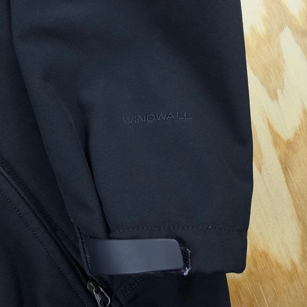 The North Face WindWall Softshell Jacket Mens XXL Black Fleece Lined Full Zip